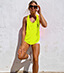 Anteprima Canotta da Palestra Donna - Top Fluo Sportivo Lungo con Dorso a Vogatore